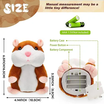 Learn To Imitate Talking Little Hamster Animal Plush Funny Toy Talking Nod Hamster Doll Soothing Crying Baby Toy Kids Gift 3