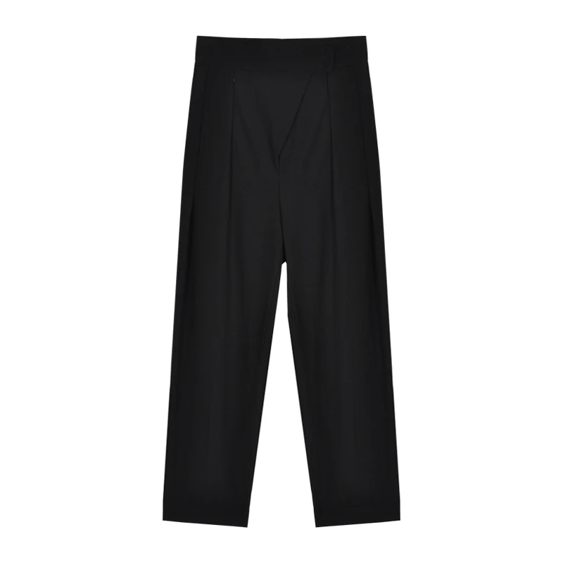 Women Leisure High Waist Pants Fashion Loose Style Fit Slim Legs Suit Trousers Female Fall Spring All-Match Harlan Pencil Pants