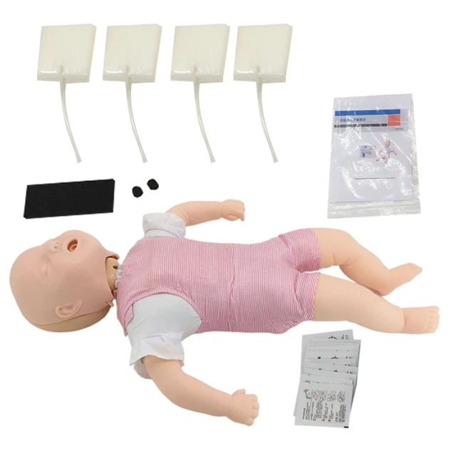 Mannequin rcp infantile pour formation aux premiers secours, simulateur  d'enseignement des compétences d'urgence du nouveau-né avec Version à  commande sans fil