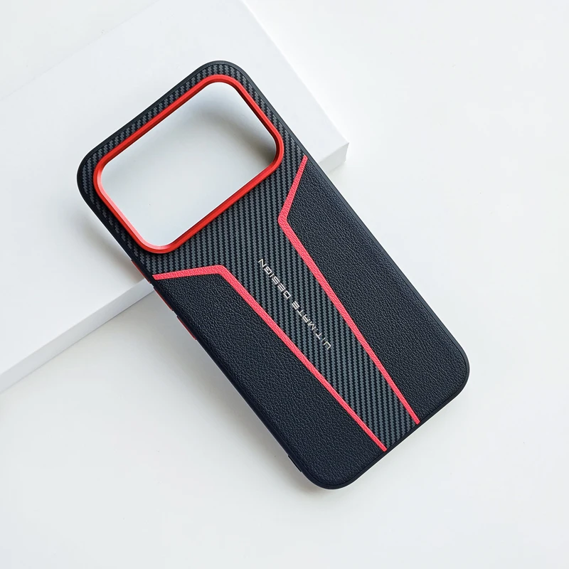 Ultra-Thin Non-Slip Color Block Leather Phone Case