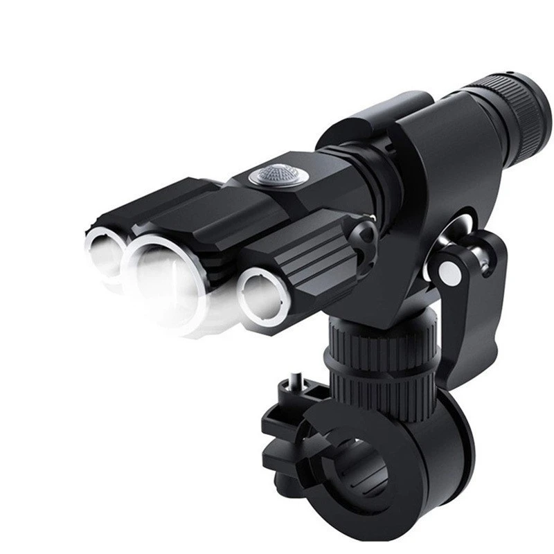 Portable Bicycle Flashlight 6000Lm 18650 USB Bike Front Lights IPX5 Waterproof With Bracket Cycling Light LED Flashlight 1800mAh