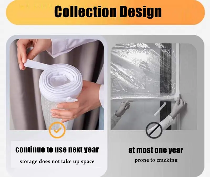 Description Picture 5 of itemWinter Window Isolation With Folding Design Windproof Insulation Film Sealing Strip Anti Cold Insulating Thermal Curtain
