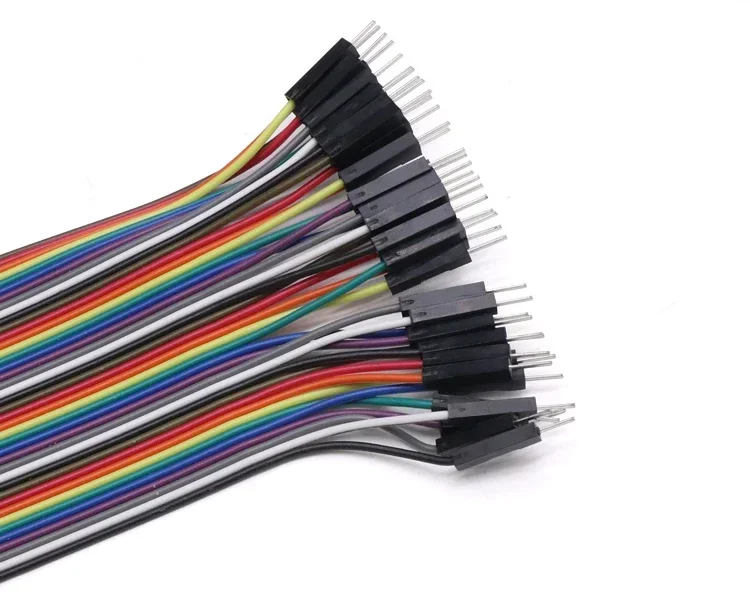 Jumper Wire Kit 40Pin Jumper Wire Pins Male to Male Female to Female Cable 2.54mm for PCB Arduino 10cm 21cm 30cm 40cm
