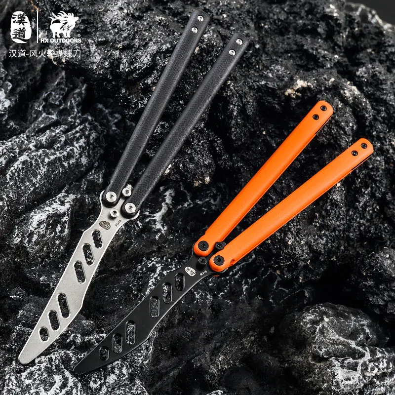 

HX наружный шариковый нож-бабочка CSGO Balisong, тренировочный карманный складной нож из нержавеющей стали, тренировочный инструмент, Прямая поставка