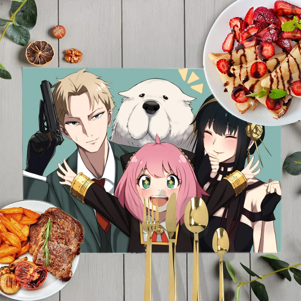Japanese Anime Spy X Family Print Table Mats Harajuku Anya
