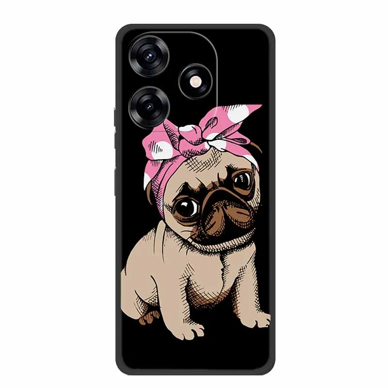 Premium Black Silicone Soft Phone Case - 6.6 Protective Back Cover Shell
