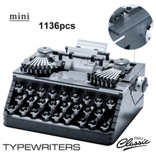 

Xingbao 00940 Retro Collection Typewriter Keyboard Model Building Block 1136PCS Typer Blocks with box & light Toys For childs