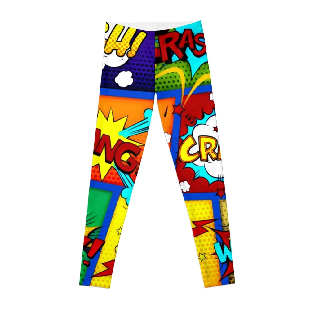 

Colorful Comic Book Panels Leggings push up legging Sportswear woman gym Women's gym Womens Leggings