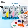1 Bag Acrylic Color Paint 100ml, Semi-Matte Finish, Suitable for Canvas, Wood, Fabric, Leather, Cardboard, Paper, MDF and Crafts 1