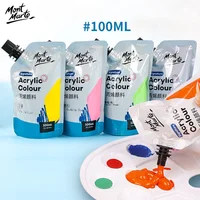 1 Bag Acrylic Color Paint 100ml, Semi-Matte Finish, Suitable for Canvas, Wood, Fabric, Leather, Cardboard, Paper, MDF and Crafts 1