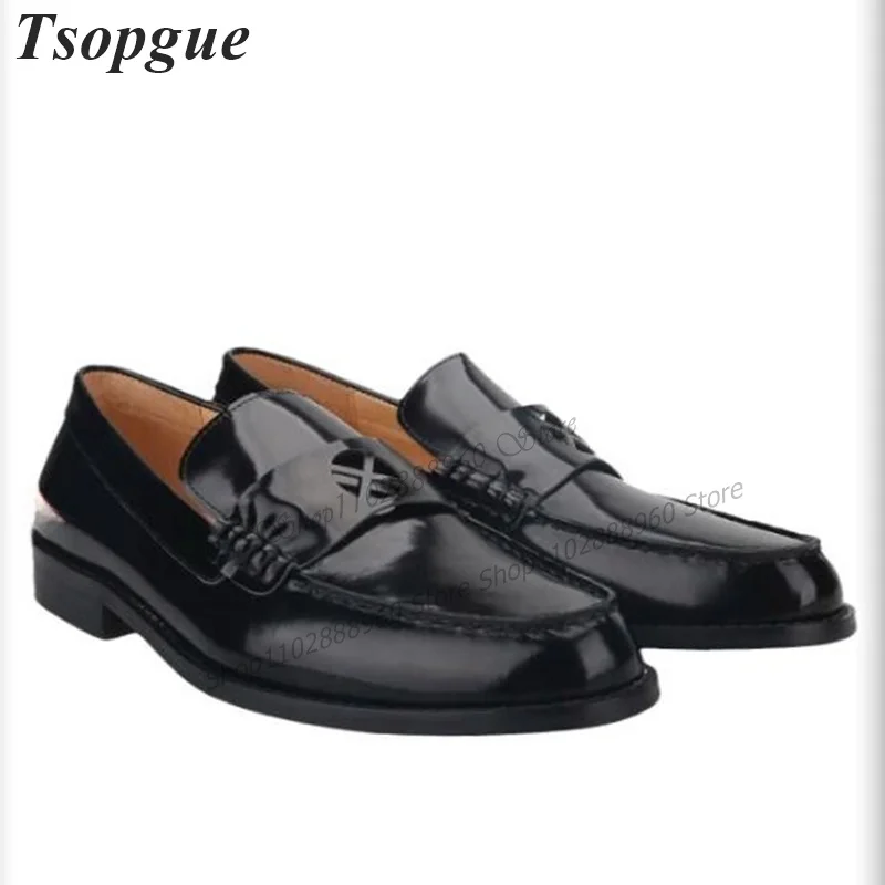 

Black Belt Pleated Hollow Decor Shoes For Men Men's Pumps High Quality Casual Business Party Shoes 2023 Fashion Zapatillas Mujer