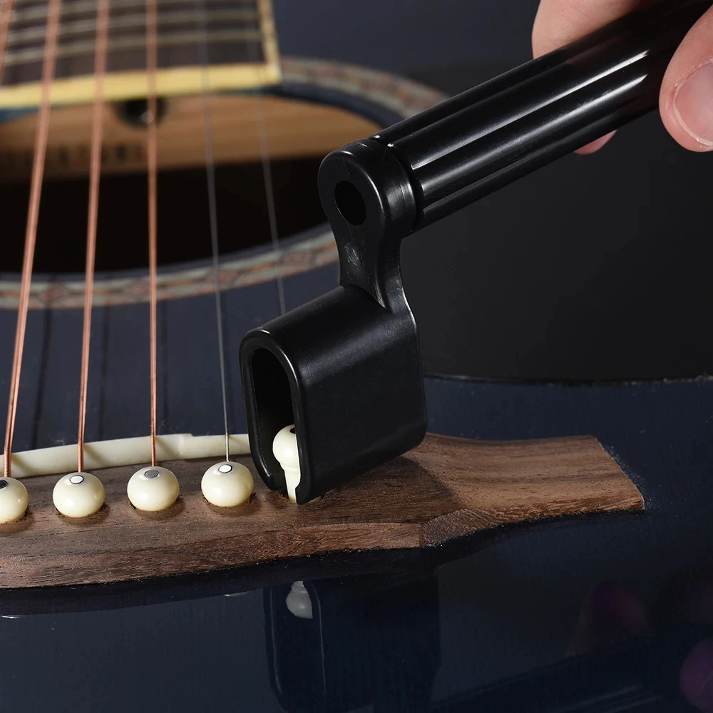 Guitar Bridge Guitar Bridge Pins Guitar Capo Plastic Acoustic Electric Guitar Bass String Peg Winder Bridge Pin Puller Guitar Repair Maintenance Tool