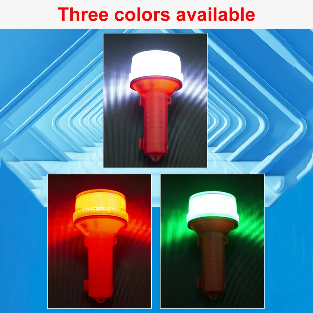 Solar Charging LED Portable Flashlight 2KM Visual Distance Multifunctional Signal Light 65 Degree Anti-Fog for Marine Navigation