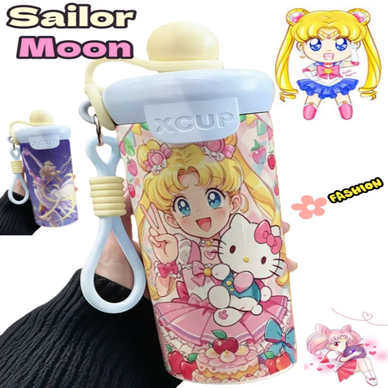 Sailor Moon Straw Thermal Mug Cute Fashionable Large-Capacity Portable Coffee Cup Student Cup Gift for Friends' Birthdays