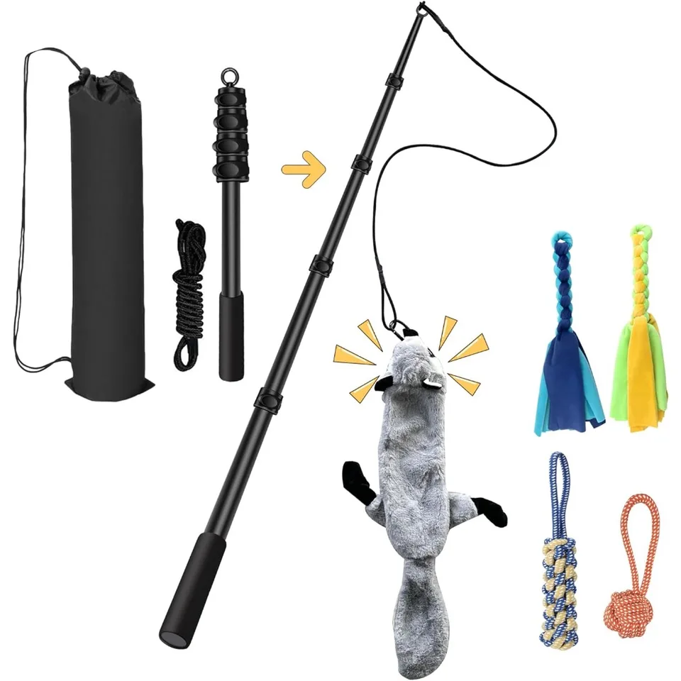 Interactive Flirt Pole Toy for Dogs