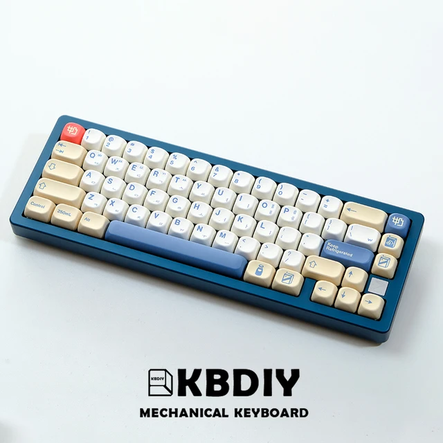 Soymilk Theme MOG Profile Keycaps – 140-Key PBT Dye-Sublimation Set, Cute Round Keycaps For Mechanical Keyboards