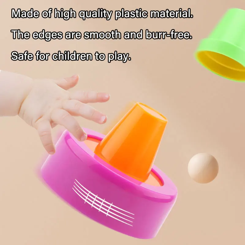 Montessori Color Matching Stacking Cup Kids Toys Sensory Play Logical Thinking Training Board Game Educational Toys For Children 5