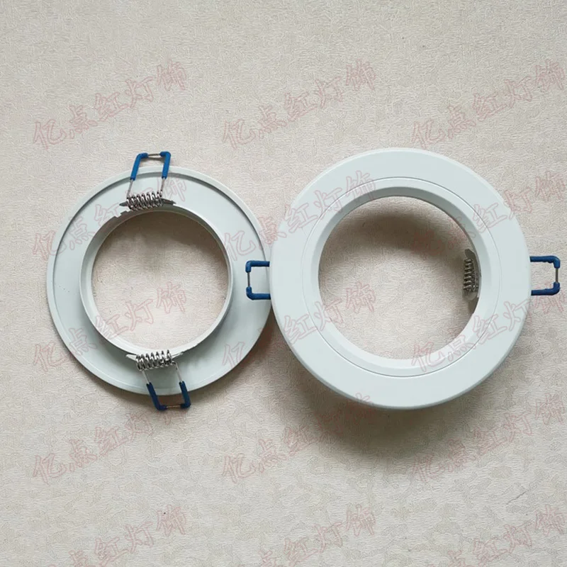 LED Downlight Spotlight Brackets Light Stand Adapters Lamp Shade Rings Hole Enlarge White Outer Frames Cut Out Remedial Circles wire lamp shade rings diy lamp lampshade for desk braided rope drum wrought iron vintage frame