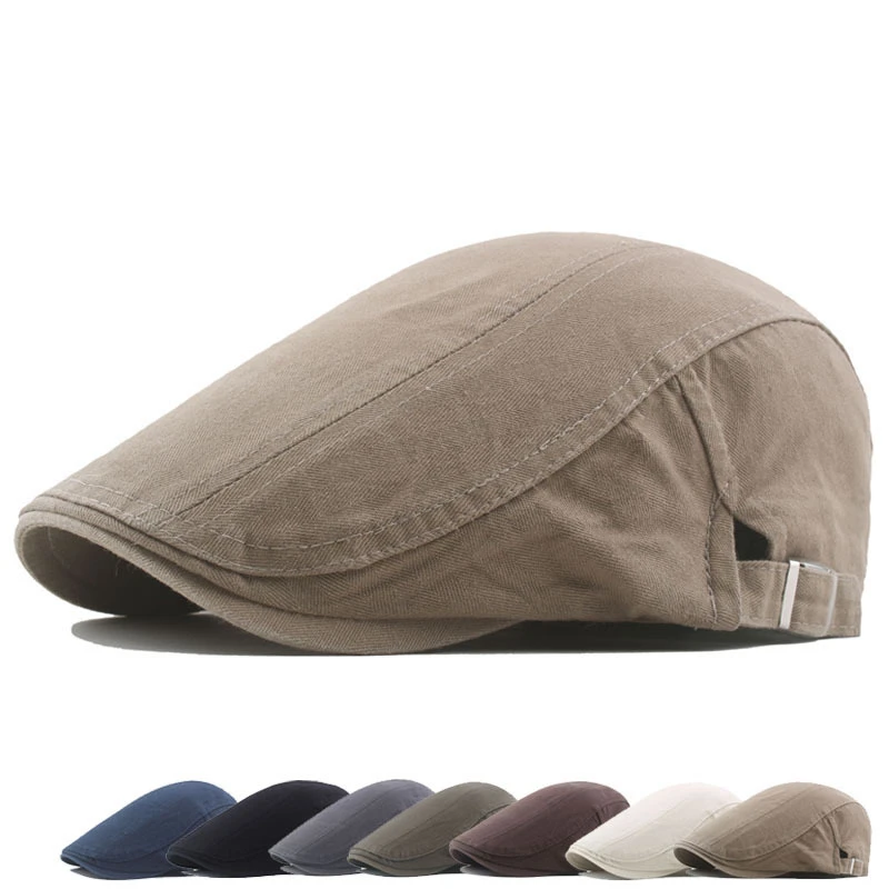 

Men Casual Berets Fashion Vintage Cotton Visor Caps for Men Retro Flat Hats Summer Beret Gorras Hombre