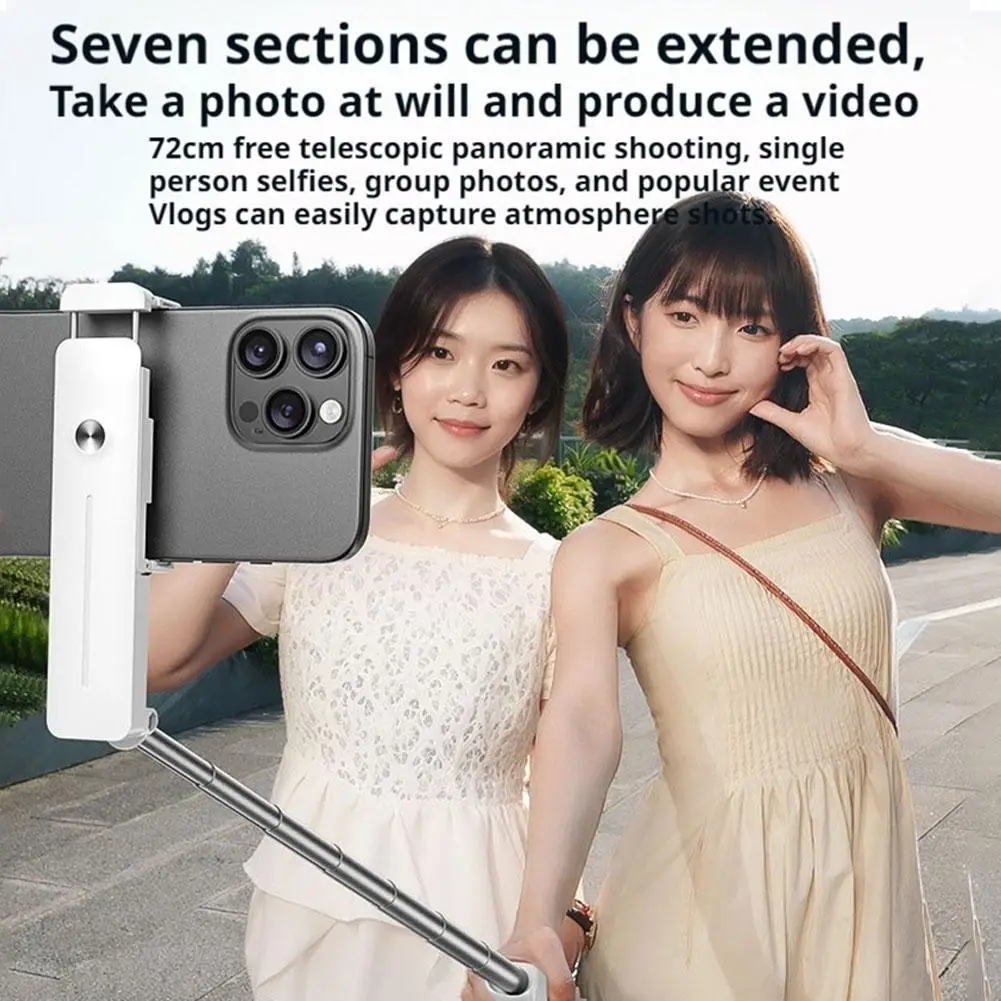 Mini Selfie Stick Bluetooth Lightweight Pocket Size Portable Selfie Stick with Remote for Content Creation/Vlog/Video Recording