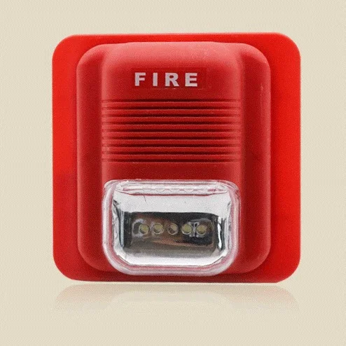 Fire Alarm Siren 2 wire 12~24V Sounder Strobe fire horn strobes Sounder Flasher for Conventional Fire Alarm Control System