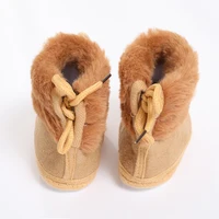 Winter Baby Boots Plus Velvet Snow Booties Baby Shoes Warm baby Girl Shoes Pompom Soft Sole Indoor Walking Shoe 6