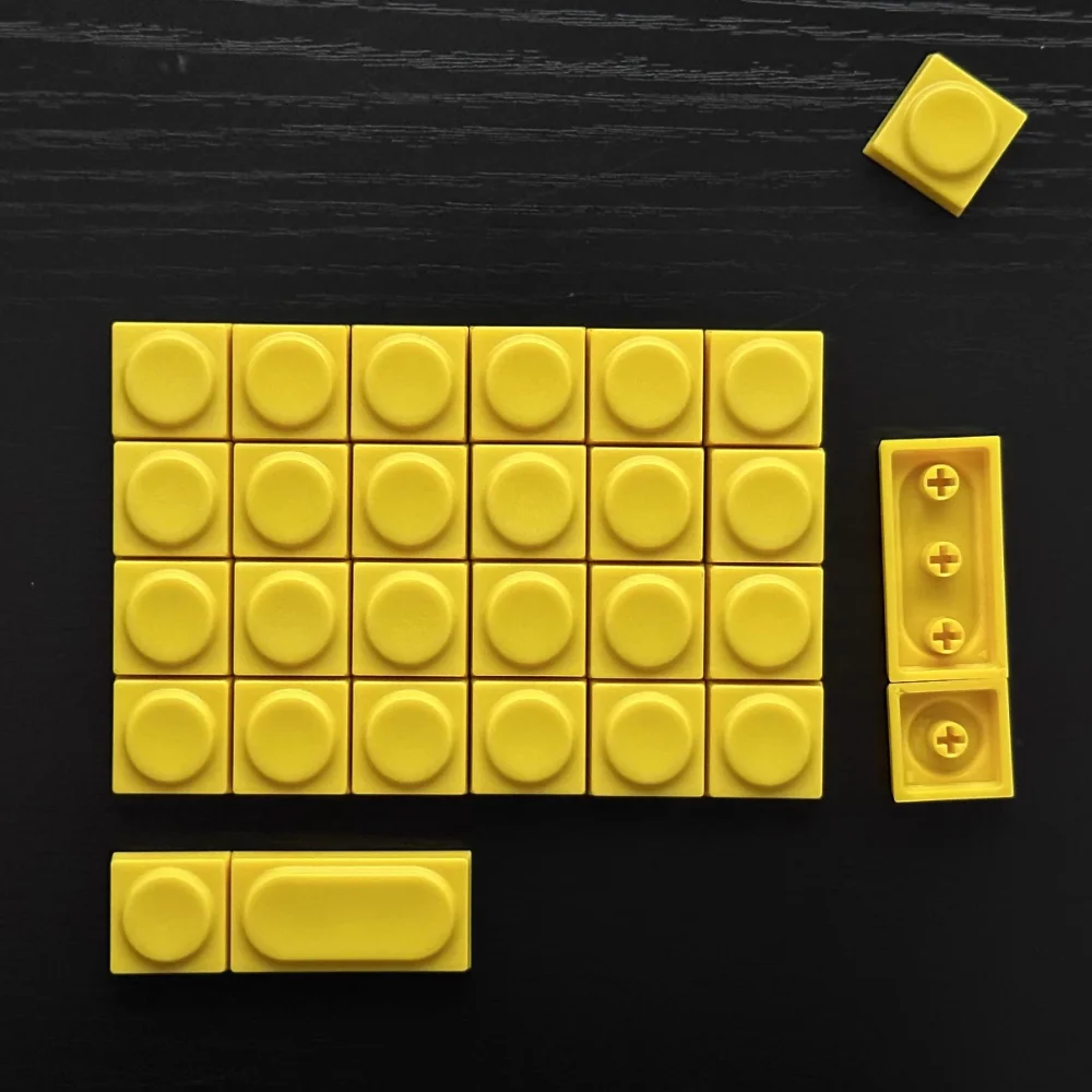 

Transparent Frosted Personalised Block Keycaps, Mechanical Keyboards, 1U Toy