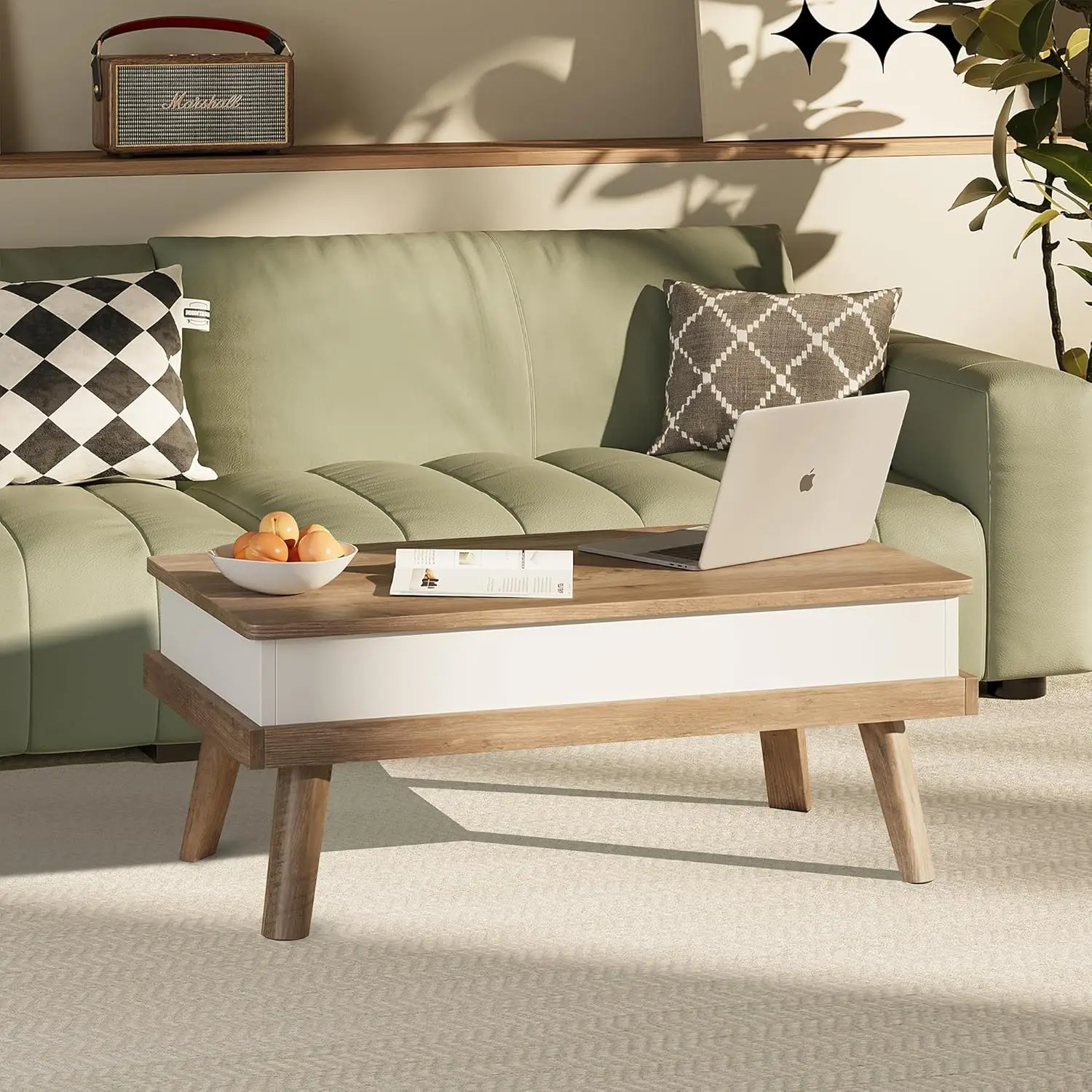 Wood Coffee Table Lift Top Coffee Table with Hidden Compartment Table for Living Room Reception Room lift top coffee table