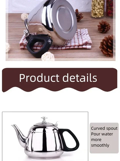 LUXGRACE LUXGRACE Bouilloire En Acier Inoxydable Pour Le Caping, Thé