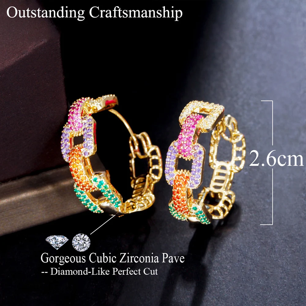 ThreeGraces Romantic Multicolor Cubic Zirconia Gold Color Fashion