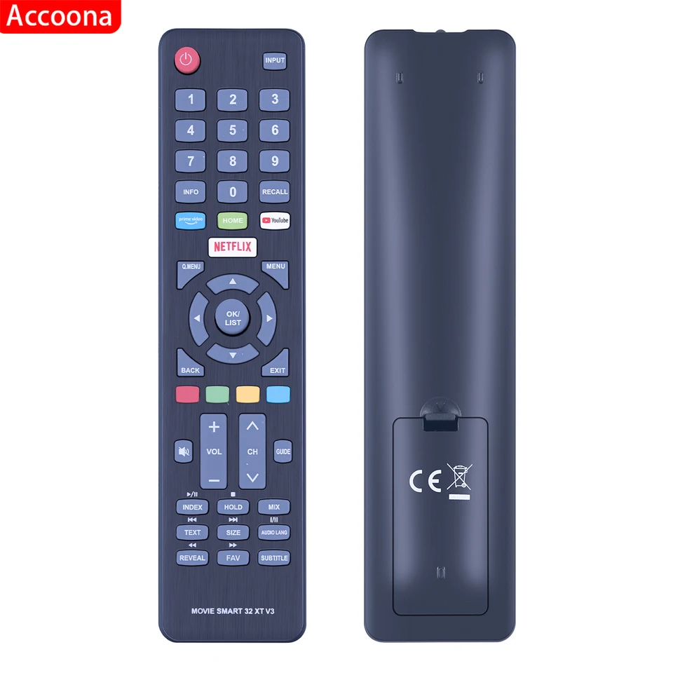 Telecomando sostitutivo AULCMEET compatibile con Dyon 4K OLED Smart TV Enter 20 39 40 PRO Live 22 Sigma 24 32