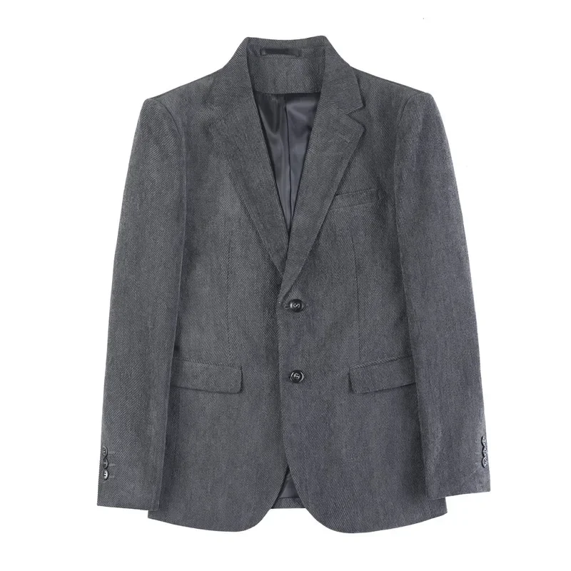 British Style Solid Color Slim Suit Jacket Men Fashion Casual Business Blazers Coats High Quality Social Wedding Elegant Jackets