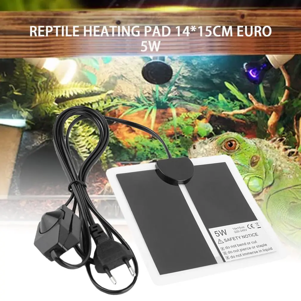 5W Riscaldamento Pad Caldo Regolatore Di Temperatura Regolabile Incubatore Mat Tools Terrario Rettili Tappetino Termico 5-20W Arrampicata Pet Tipo Ue