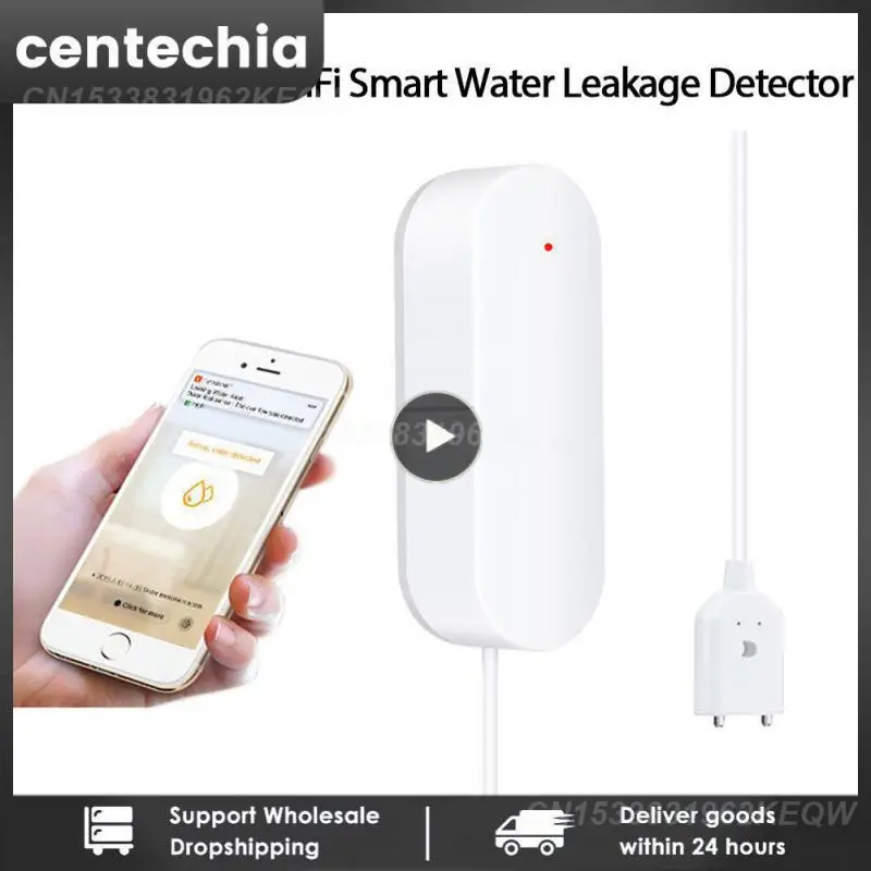 

Умный датчик утечки воды WIFI Tuya, детектор с сигнализацией, совместим с Smart Life Home Alexa