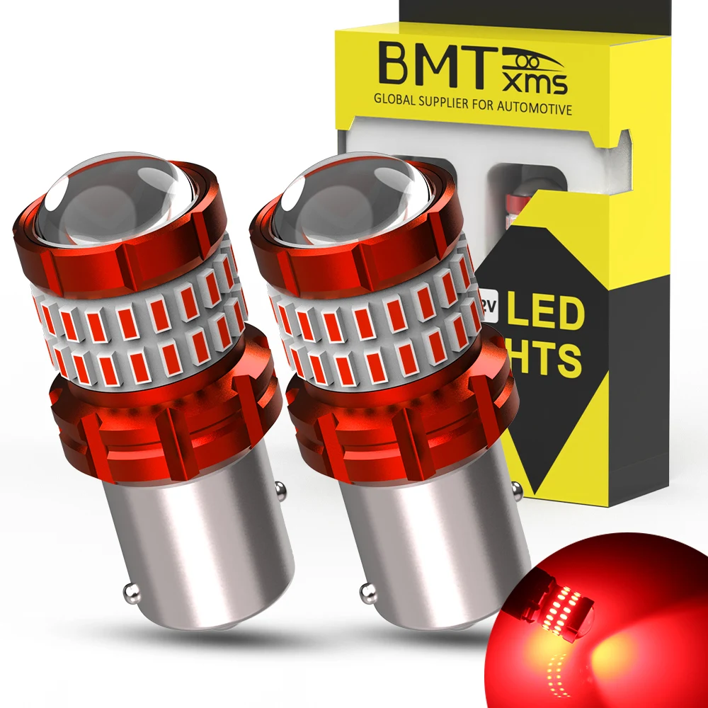 BMTxms 2Pcs Canbus 1157 P21 5W LED Super Red P21/5W BAY15D LED Car