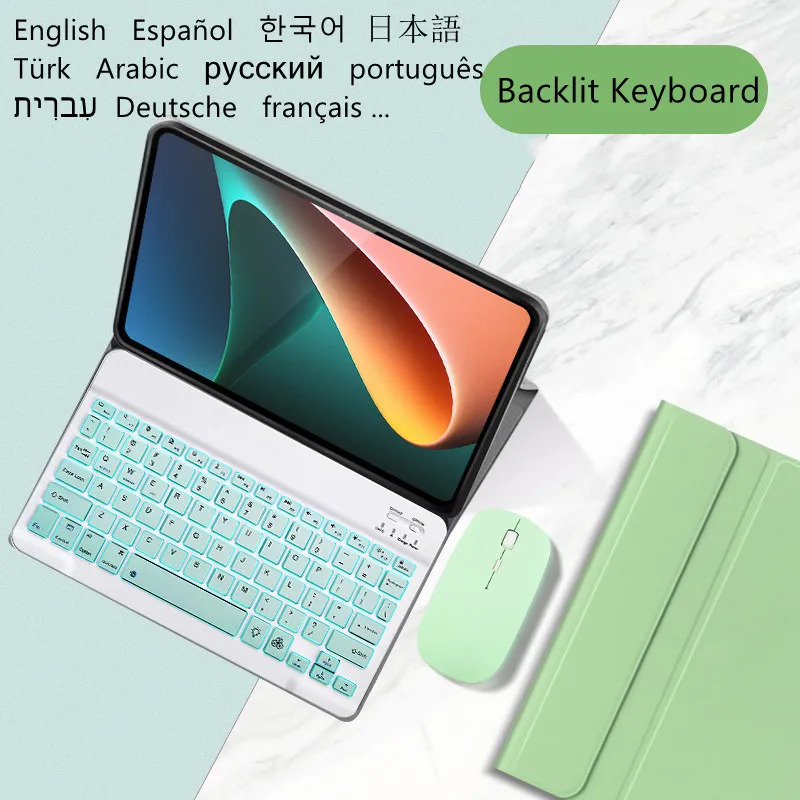 Magnetic Case For Xiaomi Mi Pad 5 Pro Keyboard Case For Tablet Mi Pad 5 Mipad 5 Mipad5 Pro Cover Russian Spanish Keyboard Case