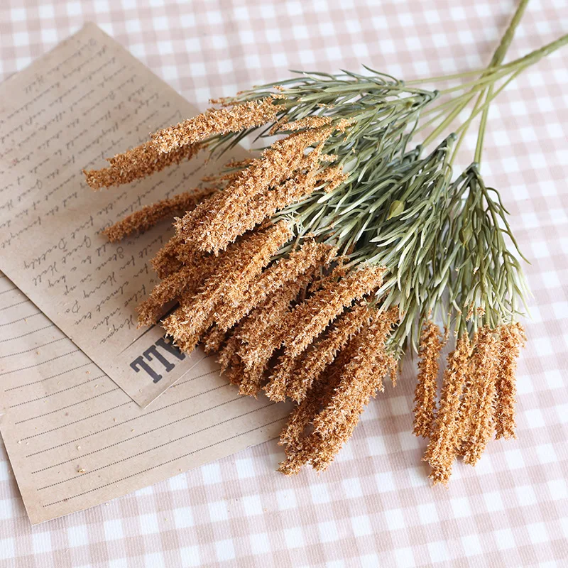 

Искусственные цветы, солодовая трава, Свадебный декор, Цветочная композиция, пушистая трава, украшение для дома, аксессуары, искусственная ...