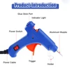 20W Hot Silicone Gun Melt Glue With 7mm Glue Sticks Mini Industrial Guns Household Heat Temperature Thermo for DIY Crafts Arts 4