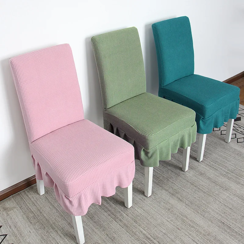 Knitted Chair Cover for Dining Chair Minimalist Back Cover Half Skirt Cover Modern and Minimalist