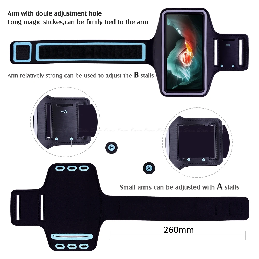 Durable Sports Armband for Running, Cycling, and Gym Workouts - Universal Phone Holder for Active Lifestyles