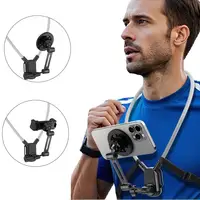 Universal Neck Mount Phone Camera Holder,Magnetic And Clip Compatible With IPhone Samsung 360 Rotation Hands-Free For Video Live - Image 2