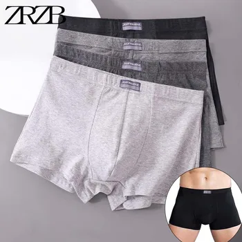 2/3/4/7 Uds Boxer bragas para hombre calzoncillos de algodón puro masculino cómodo transpirable Boxershorts ropa interior Sexy para hombres L-5XL 1