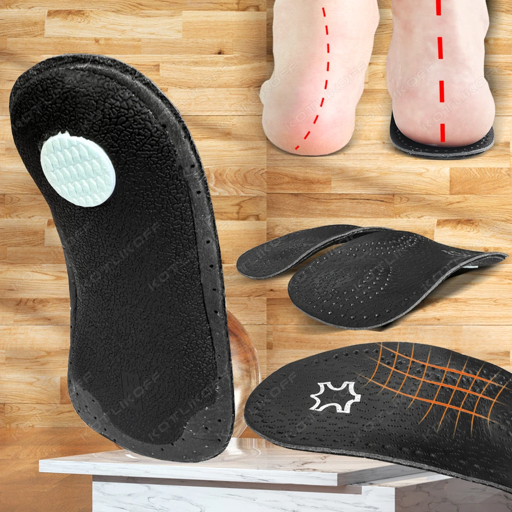 Orthopädische Einlegesohlen aus Leder, Unisex, Fußgewölbeunterstützung, Plattfuß/O-X-Bein, Plantarfasziitis-Entlastung, PU-Latex, antibakteriell, lässige Einlegesohlen – Detail 10