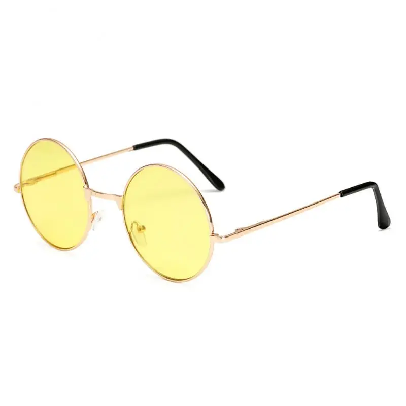 1/2/4PCS Car Driving Retro Vintage Sunglasses Round Metal Sunglasses Men Women Fashion Glasses Driver Goggles Brand Designer