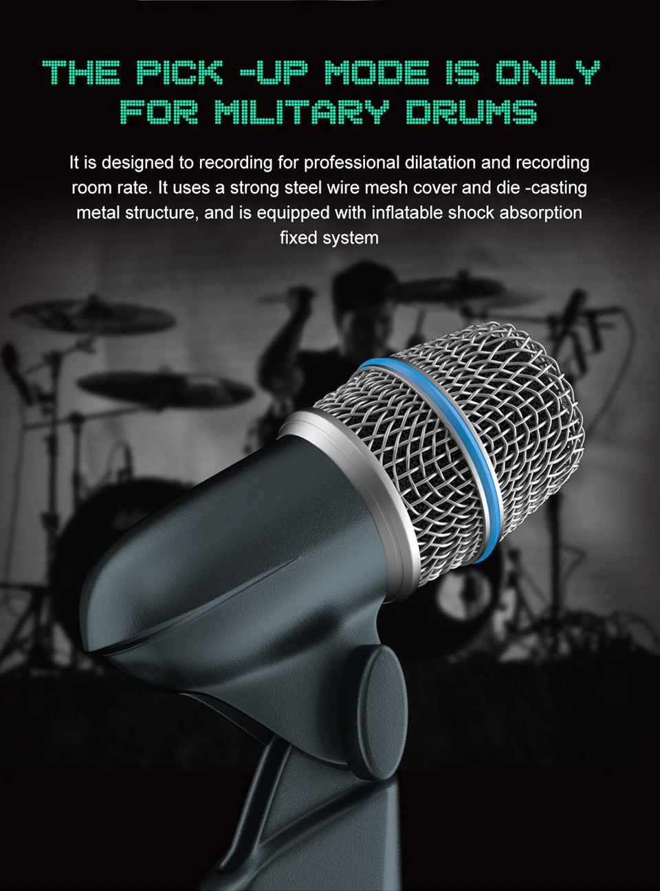 Drum Microphone BETA 56A 52A 57A Musical Instruments Mic For Band DJ Stage Instrumental Performance Recording Live