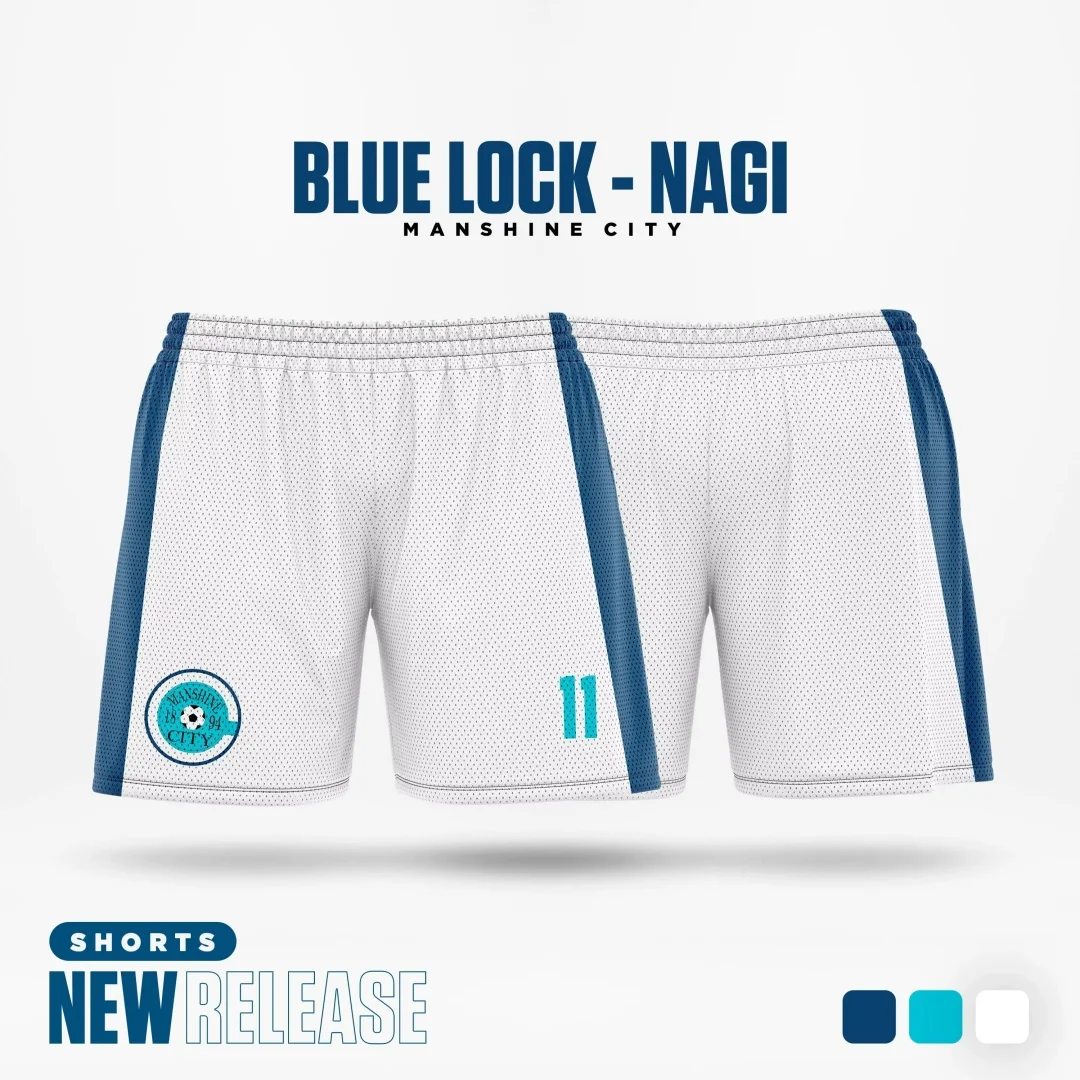 Blue Lock Manshine City White Cartoon Anime Jersey Men Shorts Summer Unisex New Fashion Women Short Pants Sport Kids Bottom 2