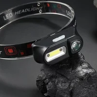 Sensor Headlamp Rechargeable Powerful Fishing Camping USB Head Flashlight COB LED Head Light Torch Headlights Front Lantern