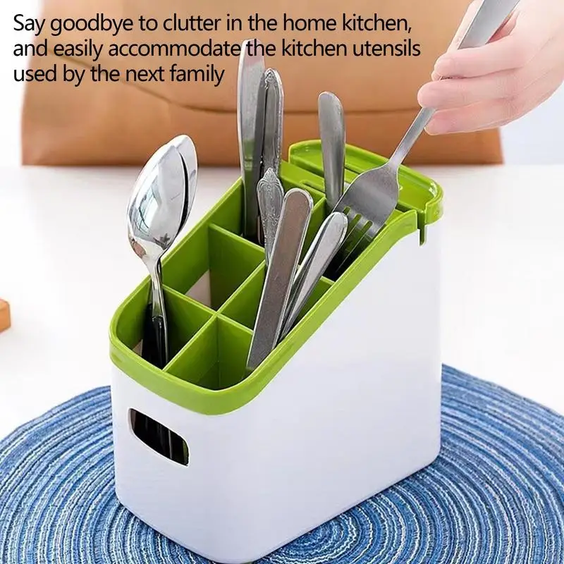 

Cutlery Organizer Kitchen Knife Stand Plastic Drain Storage Holder Multifunctional Spoon Fork Chopstick Racks Kitchenware Tool