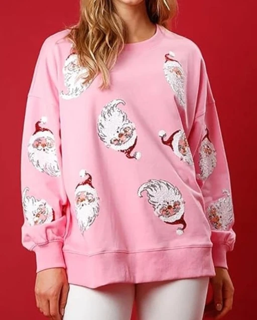 Woman Sweatshirts 2023 Spring Fashion Sequin Decor Casual Solid Color Round Neck Long Sleeve Loose Daily Pullover Sweatshirts