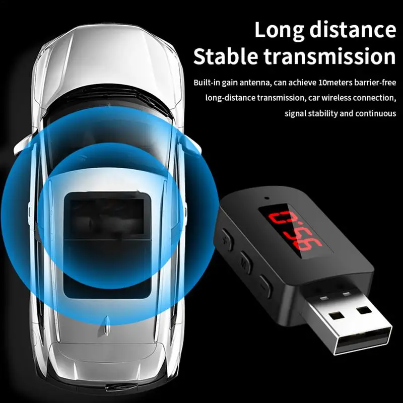 Wireless Receiver For Car Home Fast Transmission Wireless Receiver Enhanced Audio Strong Signal Stability For Car Kits Home